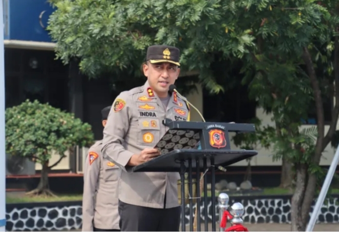 Kapolres Majalengka Pimpin Apel Siaga Pengamanan Pelantikan Presiden dan Wakil Presiden Terpilih.