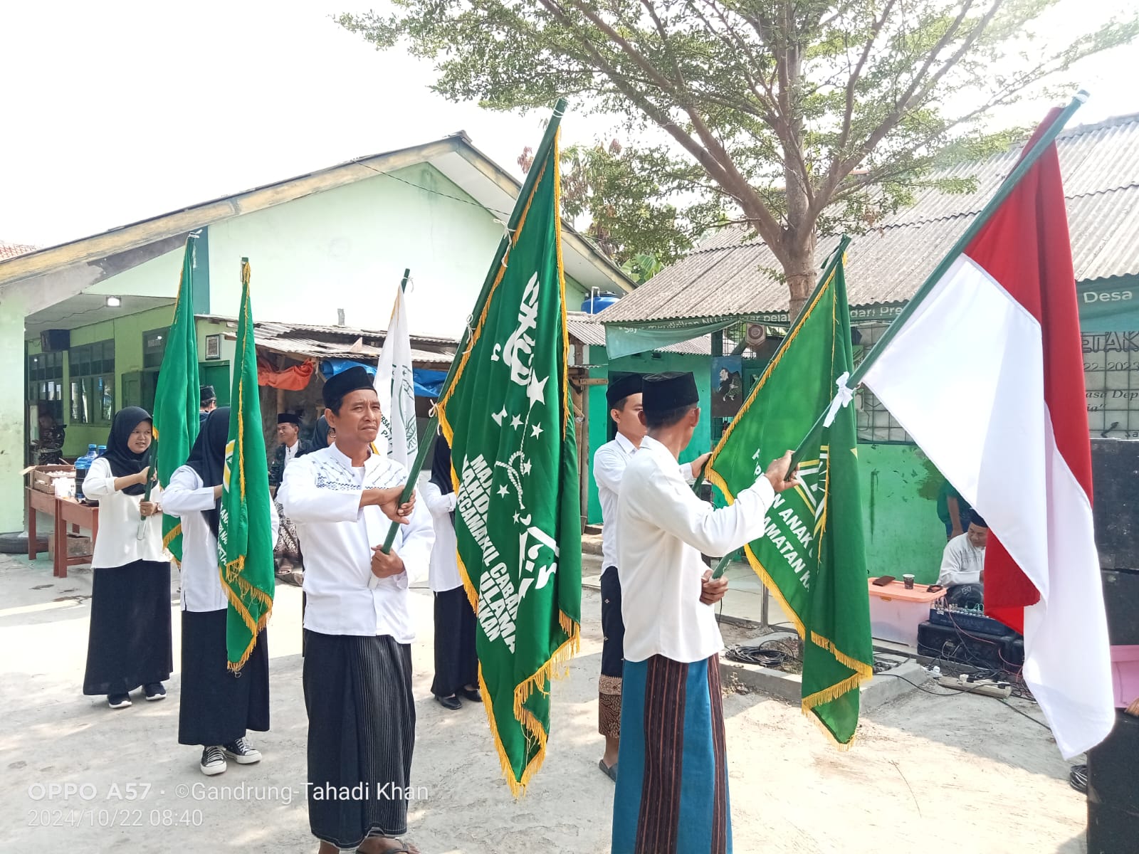 Peringati HSN Ke-22 tahun 2024, MWC NU Kecamatan Kapetakan Gelar Upacara Bendera