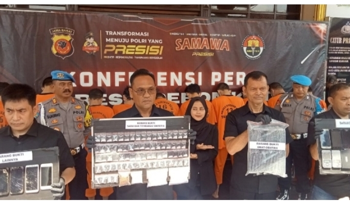 Satres Narkoba Polres Cirebon kota Berhasil Tangkap 16 Pengedar Narkotika dan Obat Terlarang.