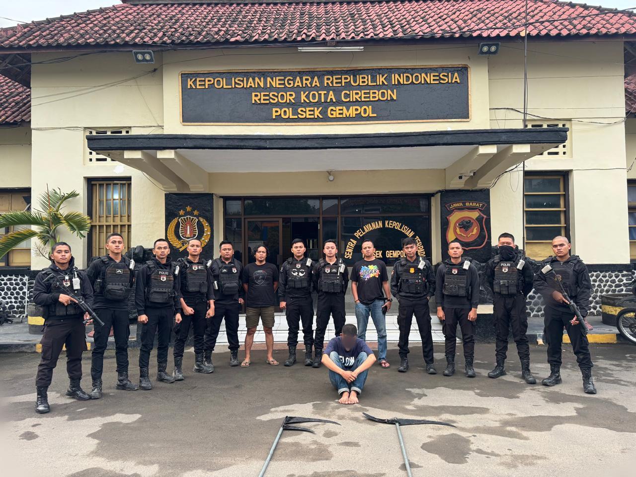 Tim Patroli Raimas Macan Kumbang 852 Polresta Cirebon Gagalkan Tawuran di Kecamatan Palimanan