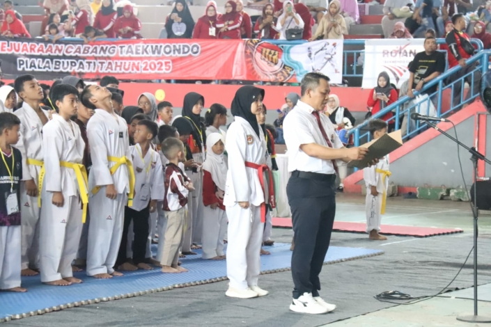 Kejuaraan Taekwondo Bupati Cup 2025 Jadi Ajang Pembinaan Atlet Muda Kabupaten Cirebon